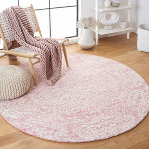 Safavieh Metro Hand-tufted Area Rug – Premium Indian Wool And Cotton For Timeless Elegance In Any Room Pink ,Ivory Indian Wool And Cotton With Latex Met993u-9