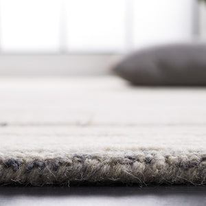 Safavieh Metro Exquisite Hand-tufted Area Rug In Premium Indian Wool For Timeless Elegance And Comfort Grey ,Ivory Indian Wool And Cotton With Latex Met995f-214