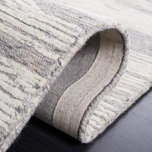 Safavieh Metro Exquisite Hand-tufted Area Rug In Premium Indian Wool For Timeless Elegance And Comfort Grey ,Ivory Indian Wool And Cotton With Latex Met995f-214