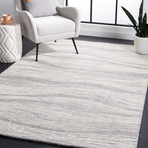Safavieh Metro Exquisite Hand-tufted Area Rug In Premium Indian Wool For Timeless Elegance And Comfort Grey ,Ivory Indian Wool And Cotton With Latex Met995f-214