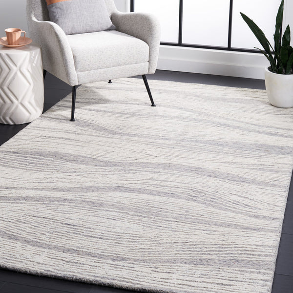 Safavieh Metro Exquisite Hand-tufted Area Rug In Premium Indian Wool For Timeless Elegance And Comfort Grey ,Ivory Indian Wool And Cotton With Latex Met995f-214