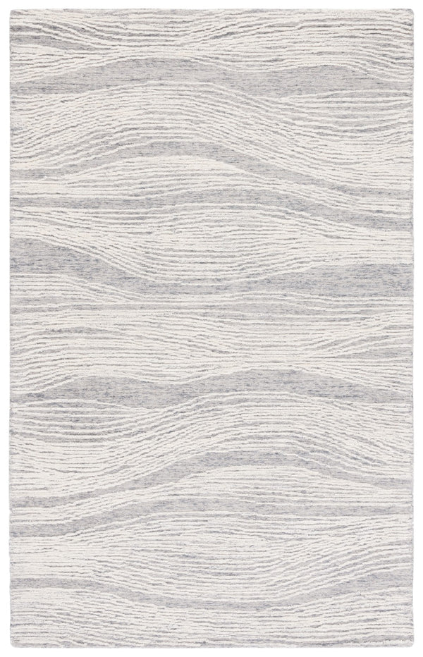 Safavieh Metro Hand-tufted Indian Wool & Cotton Area Rug - Elegant Round Design For Cozy Spaces And Style Grey ,Ivory Indian Wool And Cotton With Latex Met995f-8sq