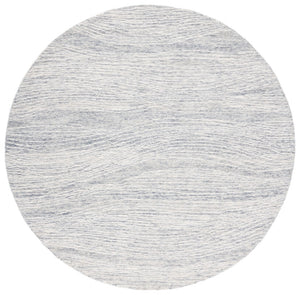 Safavieh Metro Hand-tufted Indian Wool & Cotton Area Rug - Elegant Round Design For Cozy Spaces And Style Grey ,Ivory Indian Wool And Cotton With Latex Met995f-8sq