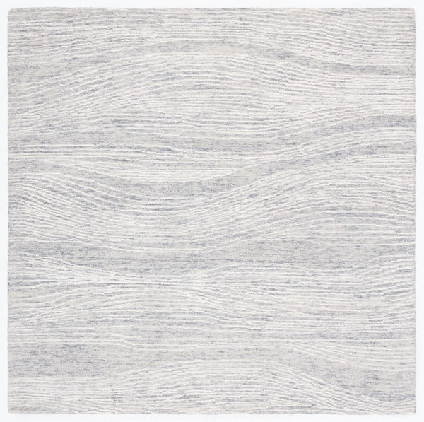 Safavieh Metro Hand-tufted Indian Wool & Cotton Area Rug - Elegant Round Design For Cozy Spaces And Style Grey ,Ivory Indian Wool And Cotton With Latex Met995f-8sq