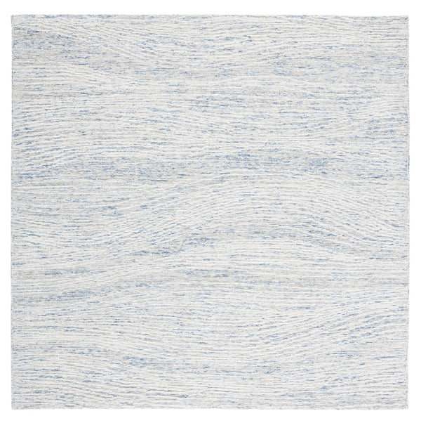 Safavieh Metro Hand-tufted Indian Wool & Cotton Area Rug - Elegant Round Design For Cozy Spaces And Style Light Blue ,Ivory Indian Wool And Cotton With Latex Met995l-8r