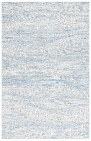 Safavieh Metro Hand-tufted Indian Wool & Cotton Area Rug - Elegant Round Design For Cozy Spaces And Style Blue ,Ivory Indian Wool And Cotton With Latex Met995m-1115