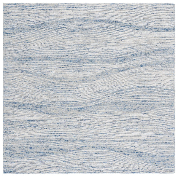 Safavieh Metro Hand-tufted Indian Wool & Cotton Area Rug - Elegant Round Design For Cozy Spaces And Style Blue ,Ivory Indian Wool And Cotton With Latex Met995m-1115