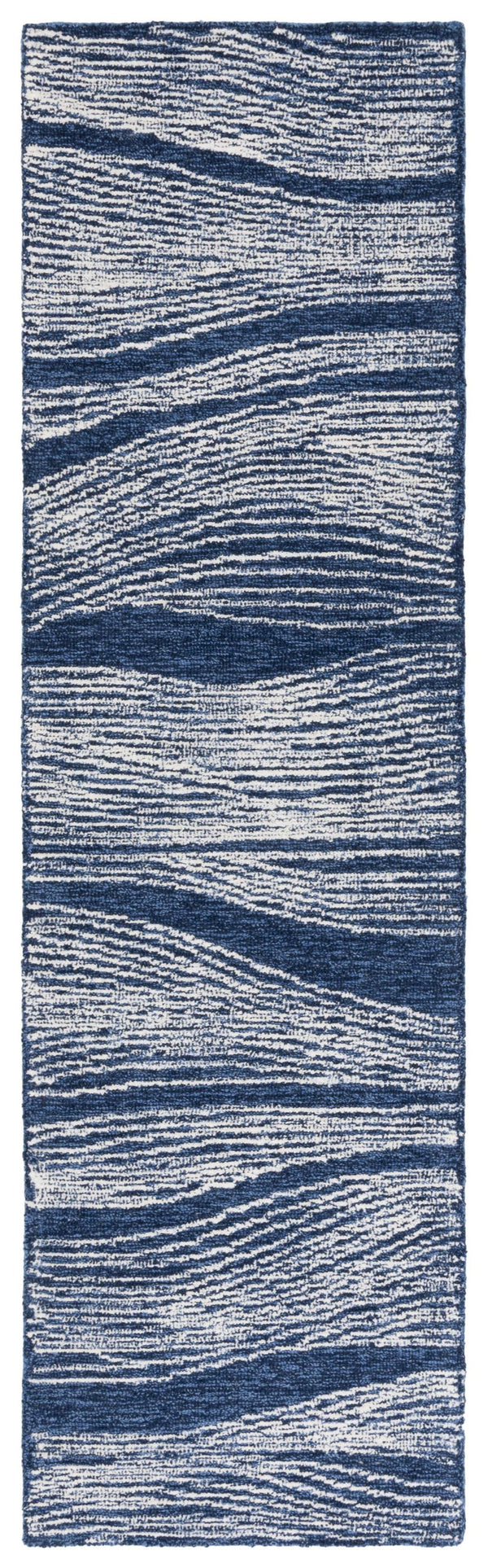 Safavieh Metro Exquisite Hand-tufted Area Rug In Premium Indian Wool For Timeless Elegance And Comfort Navy ,Ivory Wool Pile Met995n-6sq