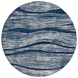 Safavieh Metro Exquisite Hand-tufted Area Rug In Premium Indian Wool For Timeless Elegance And Comfort Navy ,Ivory Wool Pile Met995n-6sq