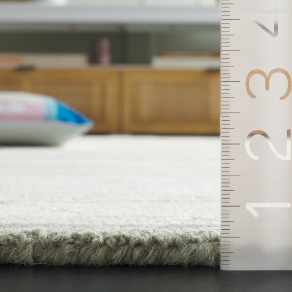 Safavieh Metro Exquisite Hand-tufted Area Rug In Premium Indian Wool For Timeless Elegance And Comfort Sage ,Ivory Wool Pile Met995w-5