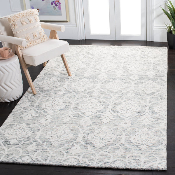Safavieh Metro Hand‑Tufted Dark Grey Ivory Area Rug 8X10 — Plush Wool Pile, Timeless Pattern, Indian Craftsmanship 10'-0" x 14'-0" MET996H-10