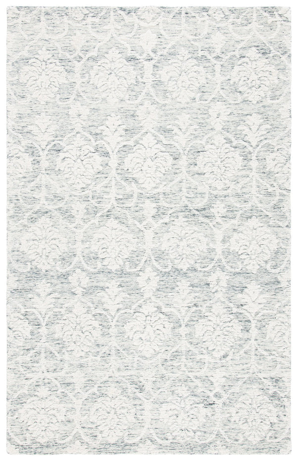 Safavieh Metro Hand‑Tufted Dark Grey Ivory Wool Rug 8X10 – Classic Oriental Pattern, Plush Low‑Profile Comfort 9'-0" x 12'-0" MET996H-9
