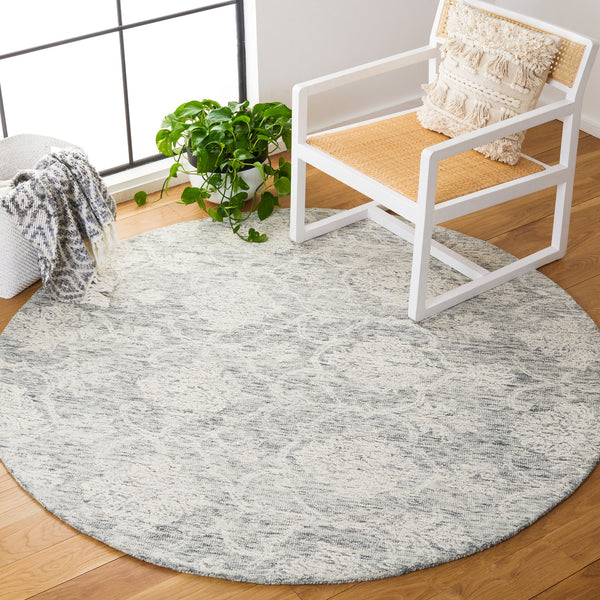 Safavieh Metro Hand‑Tufted Dark Grey Ivory Area Rug 8X10 — Plush Wool Pile, Timeless Pattern, Indian Craftsmanship 10'-0" x 14'-0" MET996H-10