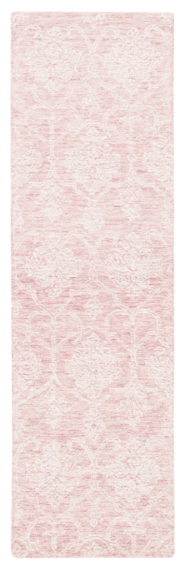 Safavieh Metro Hand-Tufted Pink Ivory Area Rug 8X10 Wool-Cotton Blend Damask Transitional Soft Luxury 10'-0" x 14'-0" MET996U-10