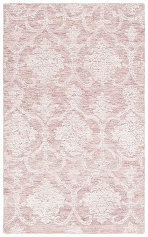 Safavieh Metro Hand-Tufted Pink And Ivory Area Rug 8X10 Wool-Cotton Blend Low-Pile Latex Backing, Elegant Transitional Decor 9'-0" x 12'-0" MET996U-9
