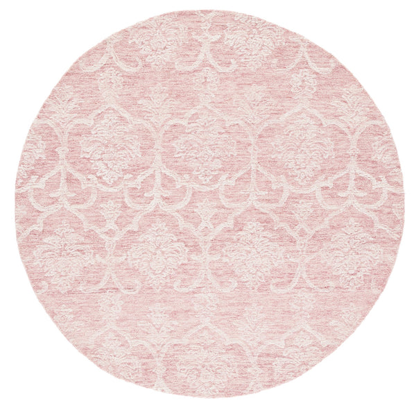 Safavieh Metro Hand-Tufted Pink And Ivory Area Rug 8X10 Wool-Cotton Blend Low-Pile Latex Backing, Elegant Transitional Decor 9'-0" x 12'-0" MET996U-9