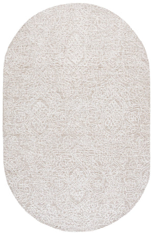 Safavieh Metro Natural Ivory 5' X 8' Hand-tufted Oval Area Rug - Luxurious Wool & Cotton, Timeless Elegance Natural ,Ivory Indian Wool And Cotton With Latex Met998a-5ov