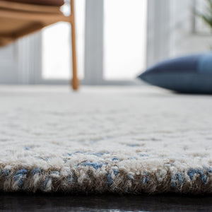 Safavieh Metro Hand-tufted Area Rug – Luxurious Indian Wool Blend With Timeless Elegance For Your Home Decor Light Blue ,Ivory Indian Wool And Cotton With Latex Met998l-9