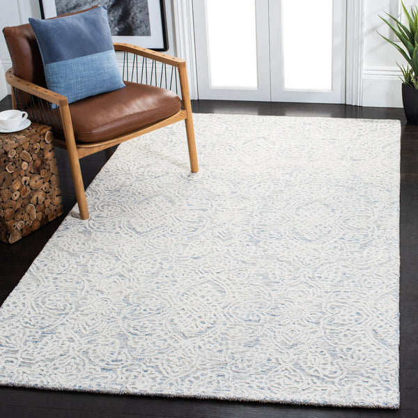 Safavieh Metro Hand-tufted Area Rug – Luxurious Indian Wool Blend With Timeless Elegance For Your Home Decor Light Blue ,Ivory Indian Wool And Cotton With Latex Met998l-9