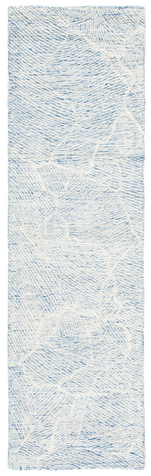 Safavieh Metro Elegant Hand-tufted Area Rug - Luxurious Indian Wool With Serene Ripple Design For Your Home Blue ,Ivory Fine Indian Wool Met999m-1115