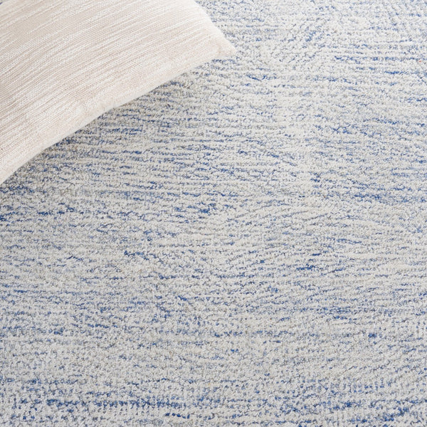 Safavieh Metro Elegant Hand-tufted Area Rug - Luxurious Indian Wool With Serene Ripple Design For Your Home Blue ,Ivory Fine Indian Wool Met999m-1115