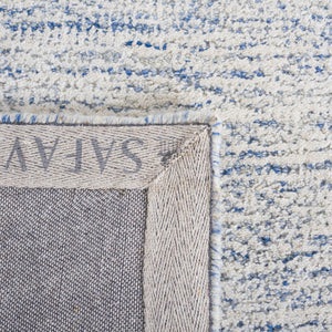 Safavieh Metro Elegant Hand-tufted Area Rug - Luxurious Indian Wool With Serene Ripple Design For Your Home Blue ,Ivory Fine Indian Wool Met999m-1115
