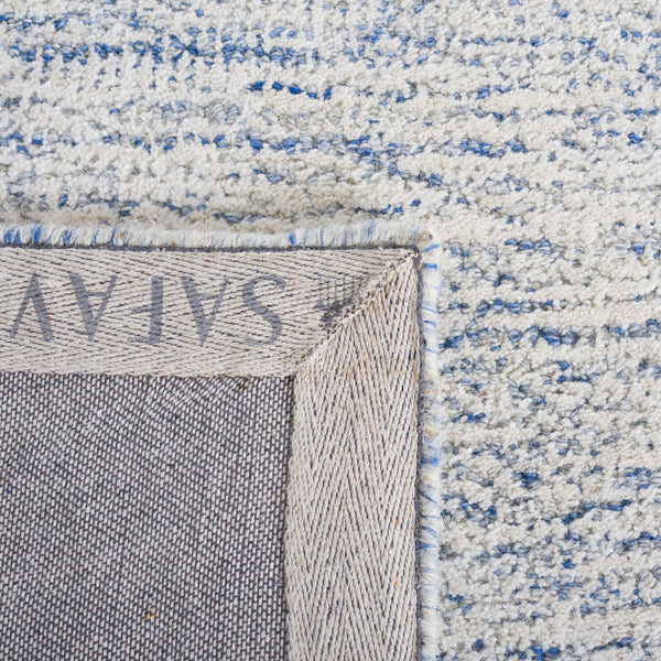 Safavieh Metro Elegant Hand-tufted Area Rug - Luxurious Indian Wool With Serene Ripple Design For Your Home Blue ,Ivory Fine Indian Wool Met999m-1115