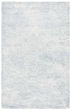 Safavieh Metro Elegant Hand-tufted Area Rug - Luxurious Indian Wool With Serene Ripple Design For Your Home Blue ,Ivory Fine Indian Wool Met999m-1115