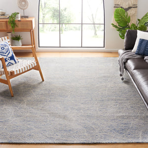 Safavieh Metro Elegant Hand-tufted Area Rug - Luxurious Indian Wool With Serene Ripple Design For Your Home Blue ,Ivory Fine Indian Wool Met999m-1115