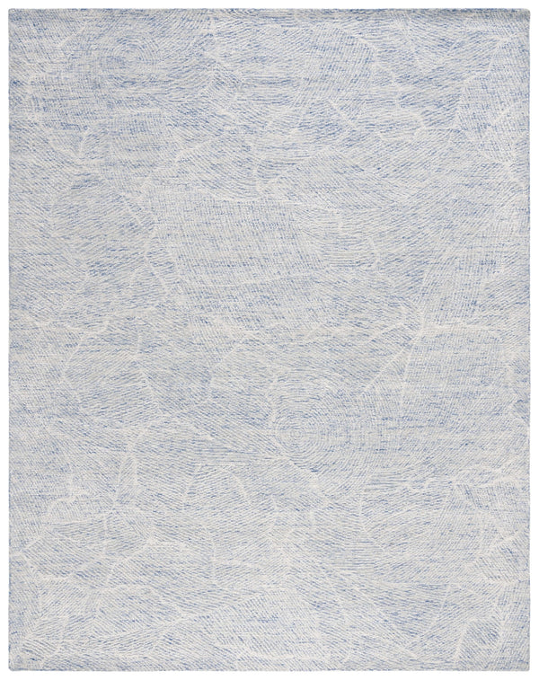 Safavieh Metro Elegant Hand-tufted Area Rug - Luxurious Indian Wool With Serene Ripple Design For Your Home Blue ,Ivory Fine Indian Wool Met999m-1115