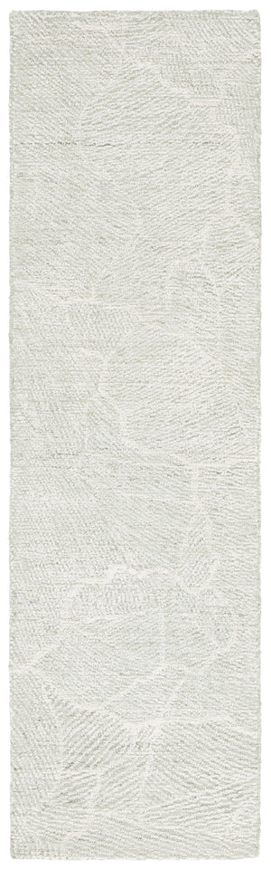 Safavieh Metro Elegant Hand-tufted Area Rug - Luxurious Indian Wool With Serene Ripple Design For Your Home Sage ,Ivory Wool Pile Met999w-3