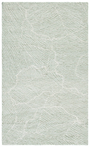 Safavieh Metro Elegant Hand-tufted Area Rug - Luxurious Indian Wool With Serene Ripple Design For Your Home Sage ,Ivory Wool Pile Met999w-3