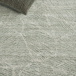 Safavieh Metro Elegant Hand-tufted Area Rug - Luxurious Indian Wool With Serene Ripple Design For Your Home Sage ,Ivory Wool Pile Met999w-3