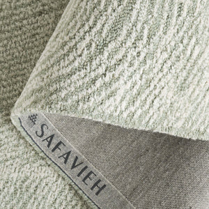 Safavieh Metro Elegant Hand-tufted Area Rug - Luxurious Indian Wool With Serene Ripple Design For Your Home Sage ,Ivory Wool Pile Met999w-3