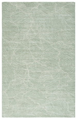 Safavieh Metro Elegant Hand-tufted Area Rug - Luxurious Indian Wool With Serene Ripple Design For Your Home Sage ,Ivory Wool Pile Met999w-3