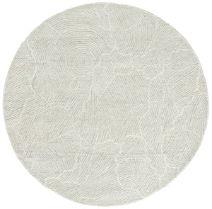 Safavieh Metro Elegant Hand-tufted Area Rug - Luxurious Indian Wool With Serene Ripple Design For Your Home Sage ,Ivory Wool Pile Met999w-3