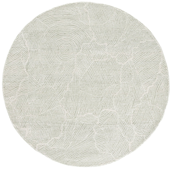 Safavieh Metro Elegant Hand-tufted Area Rug - Luxurious Indian Wool With Serene Ripple Design For Your Home Sage ,Ivory Wool Pile Met999w-3