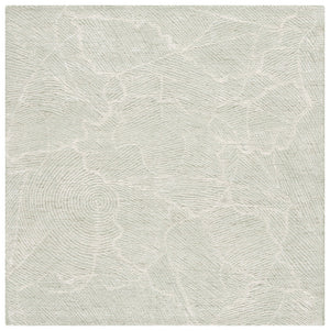 Safavieh Metro Elegant Hand-tufted Area Rug - Luxurious Indian Wool With Serene Ripple Design For Your Home Sage ,Ivory Wool Pile Met999w-3