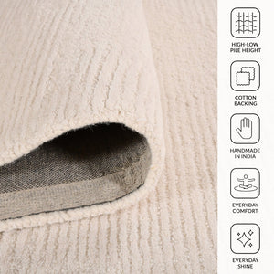 Amer Rugs Mexico Natural-style Abstract Hand-hooked Area Rug – Elevate Your Space With Timeless Elegance! Ivory Wool Mex40912