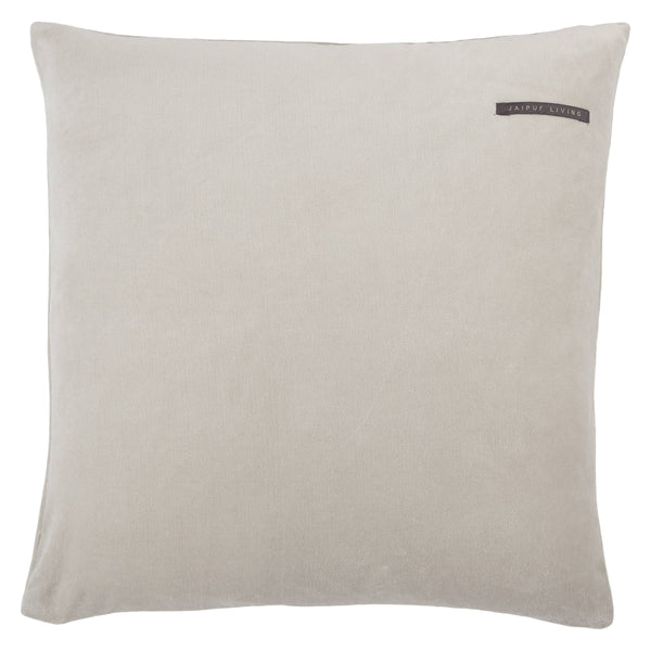 Jaipur Living Jaipur Living Trellis Applique Cotton Velvet Pillow Cover for Sofas and Accent Chairs Gray PLC102321