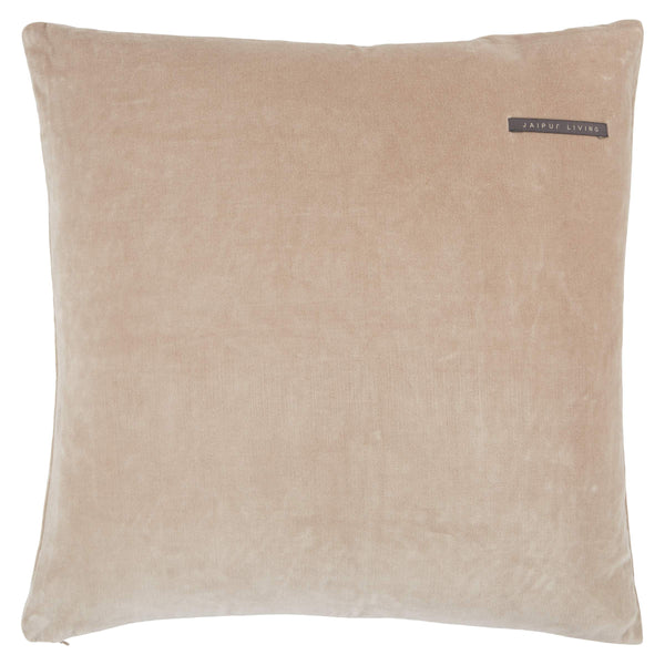 Jaipur Living Jaipur Living Trellis Applique Cotton Velvet Pillow Cover for Sofas and Accent Chairs Beige PLC102320