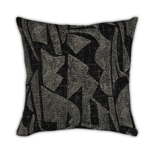 Moss Home Dante Pillow - Elegant Knife Edge Design With Durable Zipper Closure, Made To Order For Your Comfort Black 100% Polyester Mfab-danbla-2222