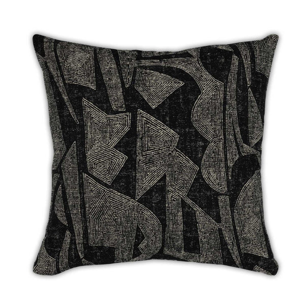 Moss Home Dante Pillow - Elegant Knife Edge Design With Durable Zipper Closure, Made To Order For Your Comfort Black 100% Polyester Mfab-danbla-2222