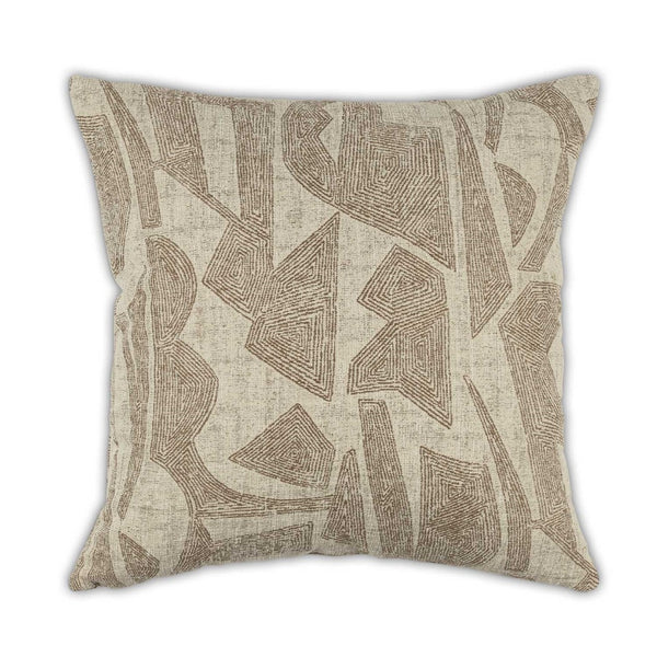 Moss Home Dante Pillow - Elegant Knife Edge Design With Durable Zipper Closure, Made To Order For Your Comfort Driftwood 100% Polyester Mfab-dandri-2222