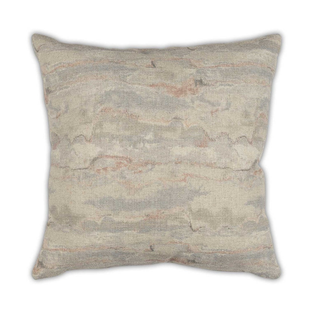 Moss Home Jupiter Elegant Pillow With Zipper Closure - Soft Linen Cotton Blend, Custom-made For Your Home Blush 39% Linen 35% Cotton 26% Polyester Mfab-jupblu-2222