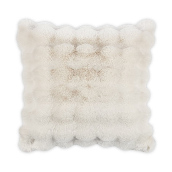 Moss Home Kimi Ivory Pillow - Luxurious 100% Polyester, Knife Edge Finish, Stylish Zipper Closure, Made To Order Ivory 100% Polyester Mfab-kimivo-2222