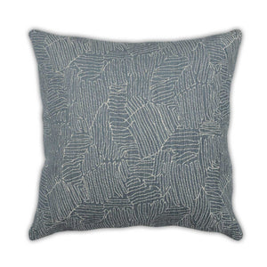 Moss Home River Decorative Pillow - Stylish Zipper Closure, Knife Edge Finish, Made To Order For Unique Decor Denim 35% Poly 31% Viscose 23% Polypropylene 11% Cotton Mfab-rivden-2222