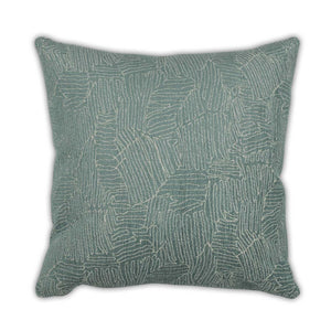 Moss Home River Decorative Pillow - Stylish Zipper Closure, Knife Edge Finish, Made To Order For Unique Decor Mist 35% Poly 31% Viscose 23% Polypropylene 11% Cotton Mfab-rivmis-2222