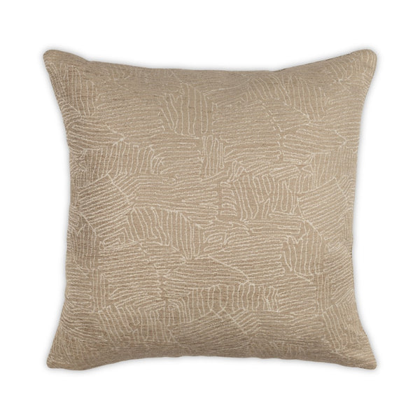 Moss Home River Decorative Pillow - Stylish Zipper Closure, Knife Edge Finish, Made To Order For Unique Decor Natural 35% Poly 31% Viscose 23% Polypropylene 11% Cotton Mfab-rivnat-2222