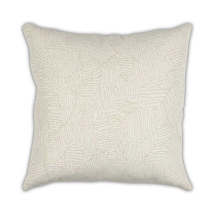 Moss Home River Decorative Pillow - Stylish Zipper Closure, Knife Edge Finish, Made To Order For Unique Decor Vanilla 35% Poly 31% Viscose 23% Polypropylene 11% Cotton Mfab-rivvan-2222